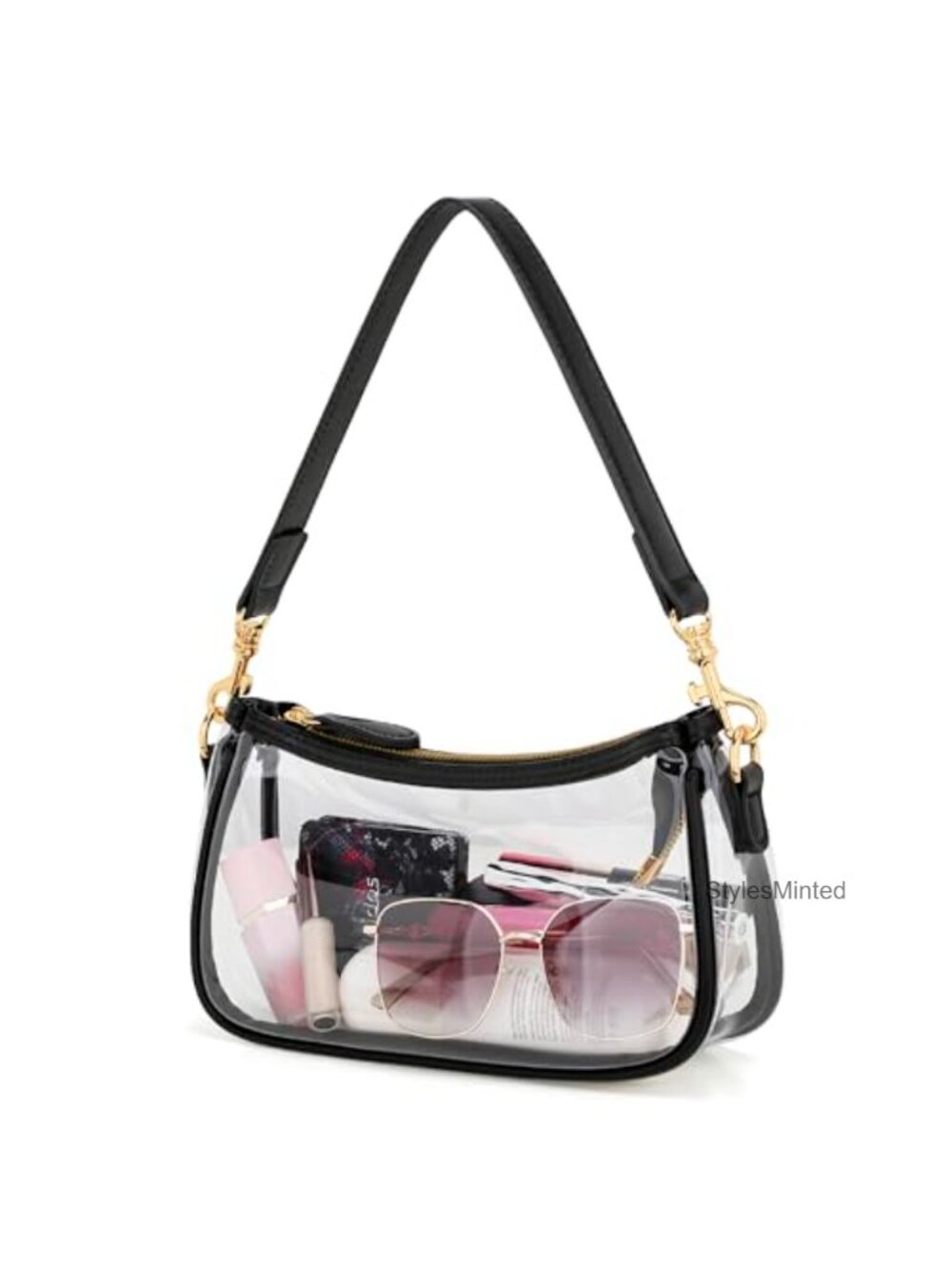 PVC Clear Shoulder Bag Crossbody Purse with Removable Straps